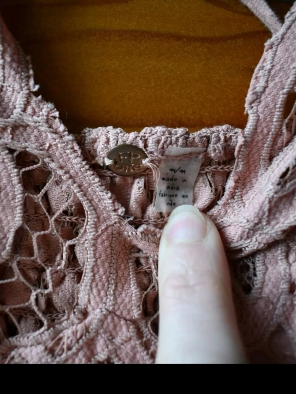 Free People Slip Dress Womens Rose Pink Mini Adella Lace Size Medium - Picture 4 of 8